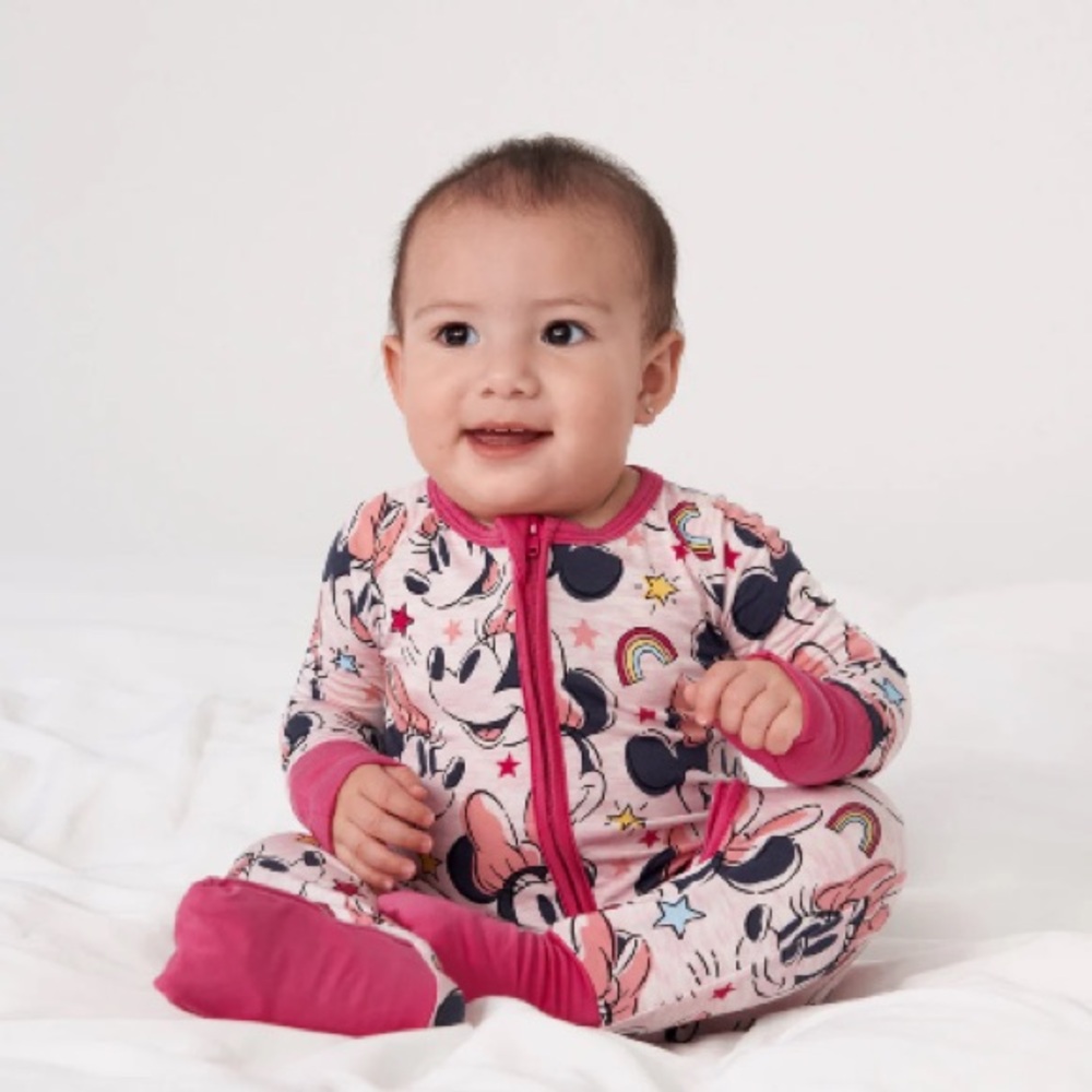 Little Sleepies Minnie Forever zippy BNWT size 3-6 month